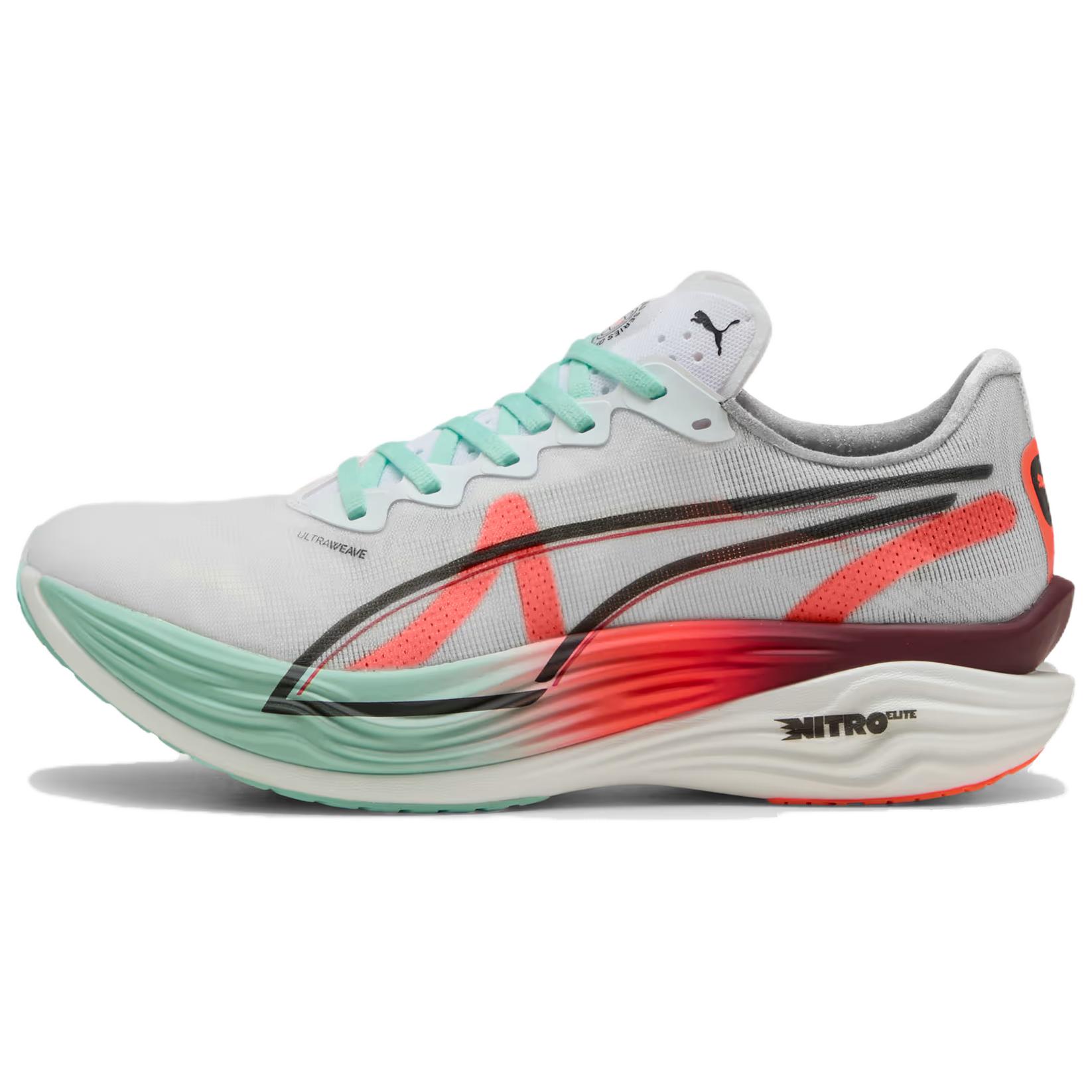 Мужские кроссовки PUMA × HYROX Deviate NITRO Elite 3 (бело-красные)