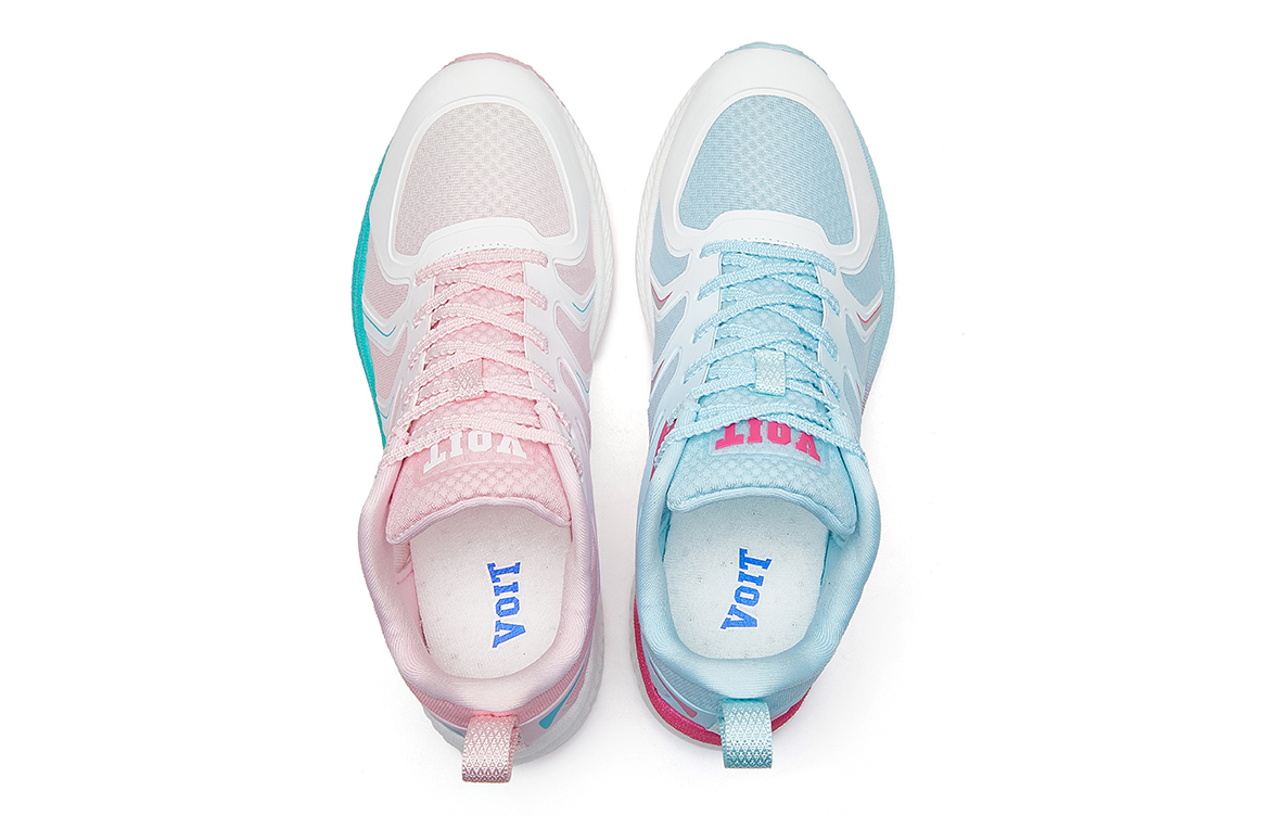 VOIT Running Shoes Unisex Low Top Blue Pink
