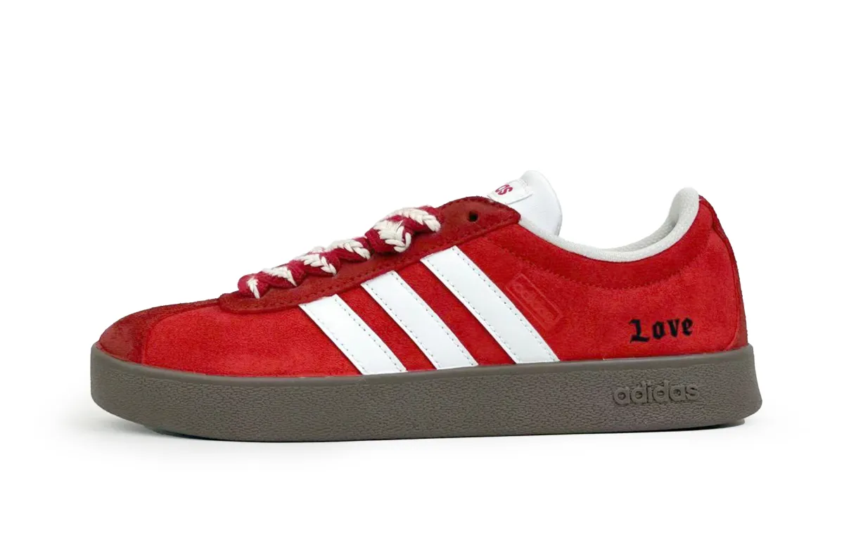 Adidas VL COURT 2.0 Cushioning, Wear Resistant Low top Skateboard Shoes Unisex Red