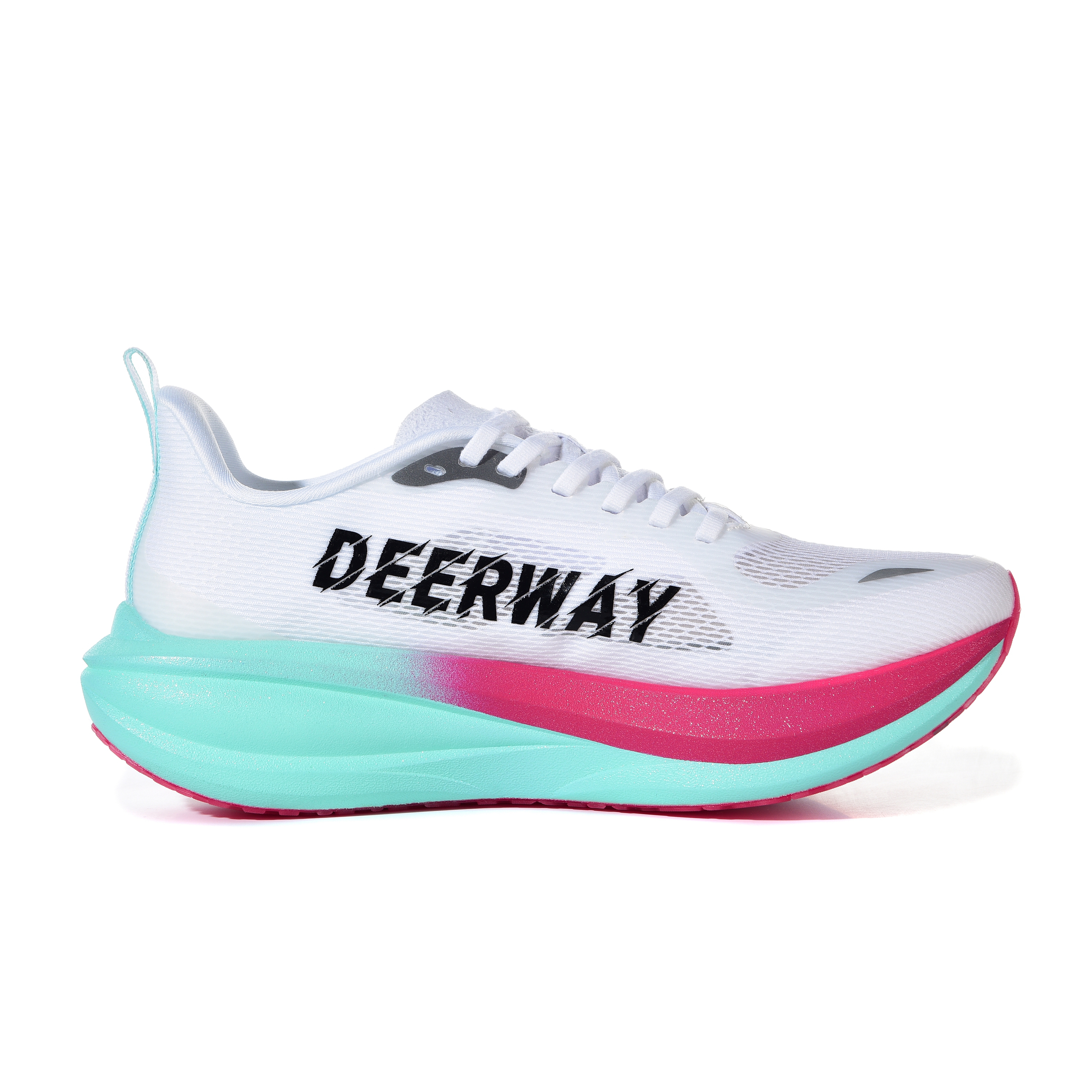 DEERWAY Running Shoes Unisex Low Top Plum Pink White