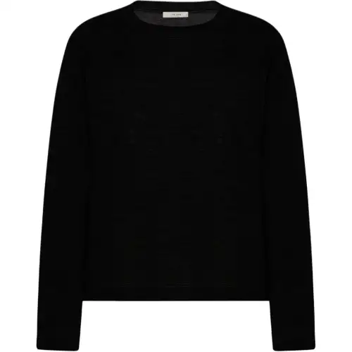 THE ROW T Shirts Men's Black Crew Neck Moderate Straight Fit