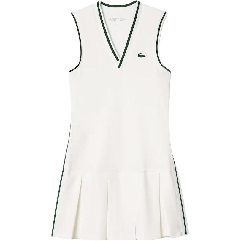 Женская футболка LACOSTE Pleated Dress (белая)