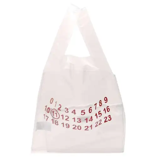Maison Margiela PVC Tote Bag, Shopping Bag, Handbag Women's White