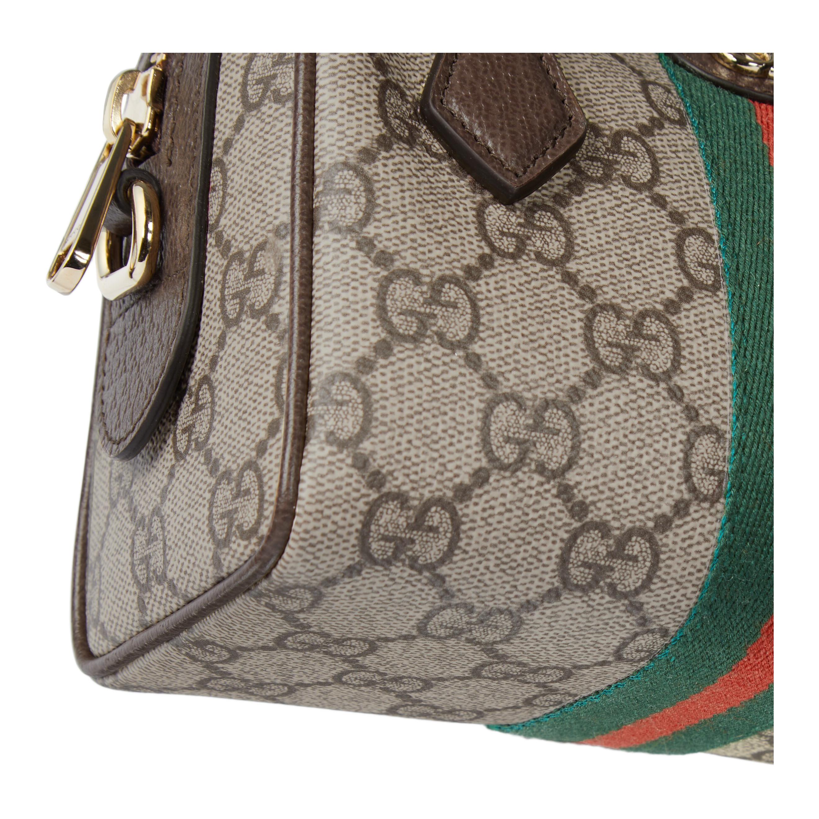 Женская сумка Gucci Ophidia GG (бежево-коричневая) — фото 5