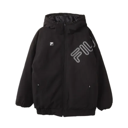 FILA Jackets Men's Black Hooded Moderate Other