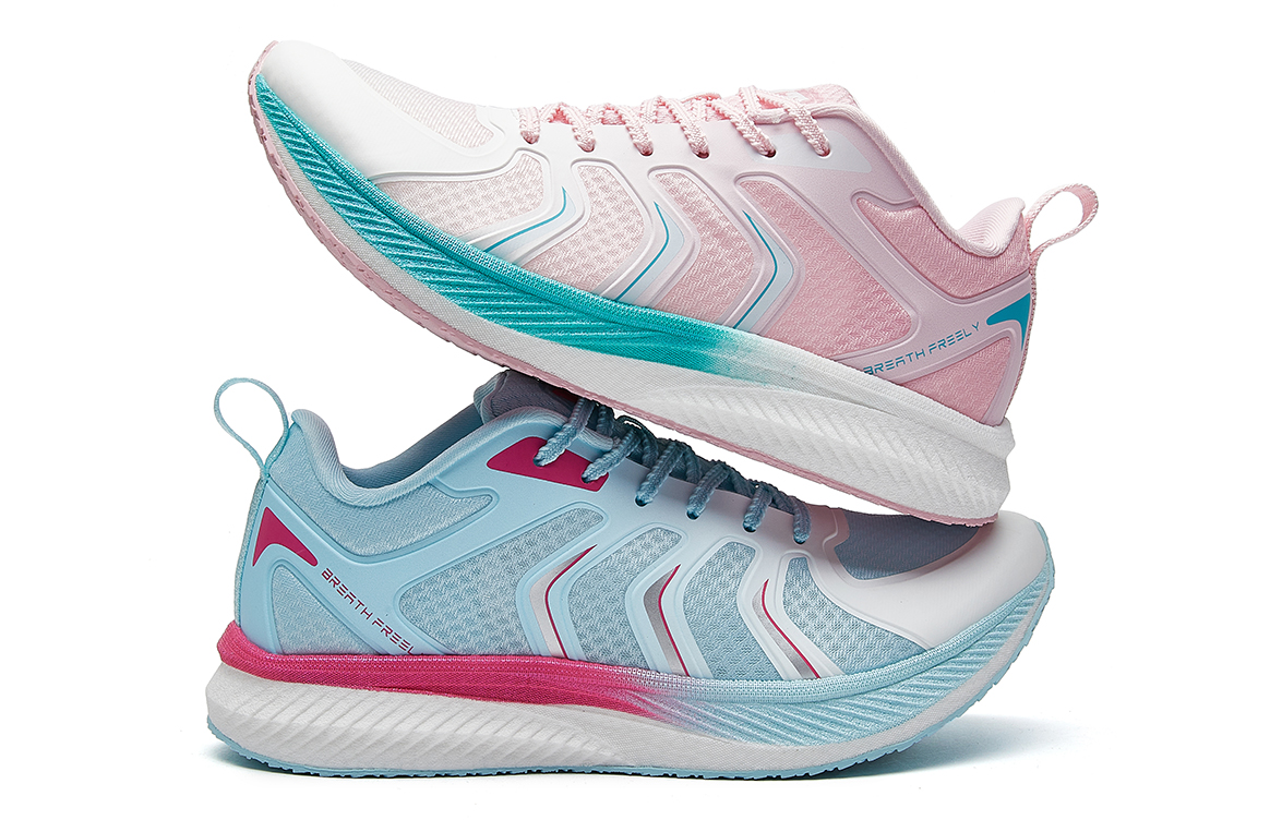VOIT Running Shoes Unisex Low Top Blue Pink