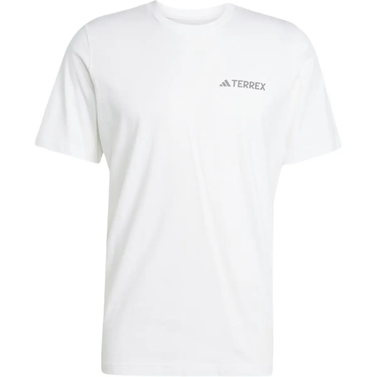 Adidas Terrex T-Shirts Men's White/Gray Crew Neck Moderate
