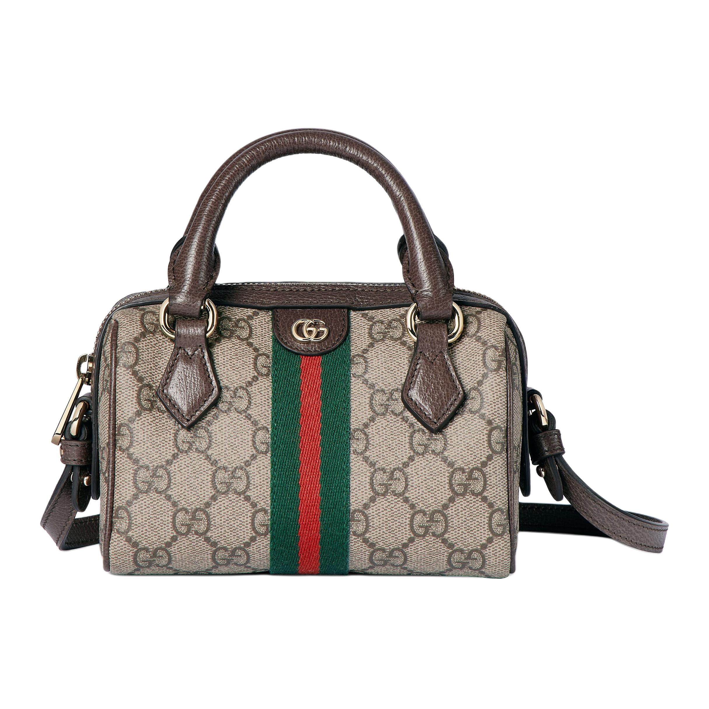 Женская сумка Gucci Ophidia GG (бежево-коричневая)