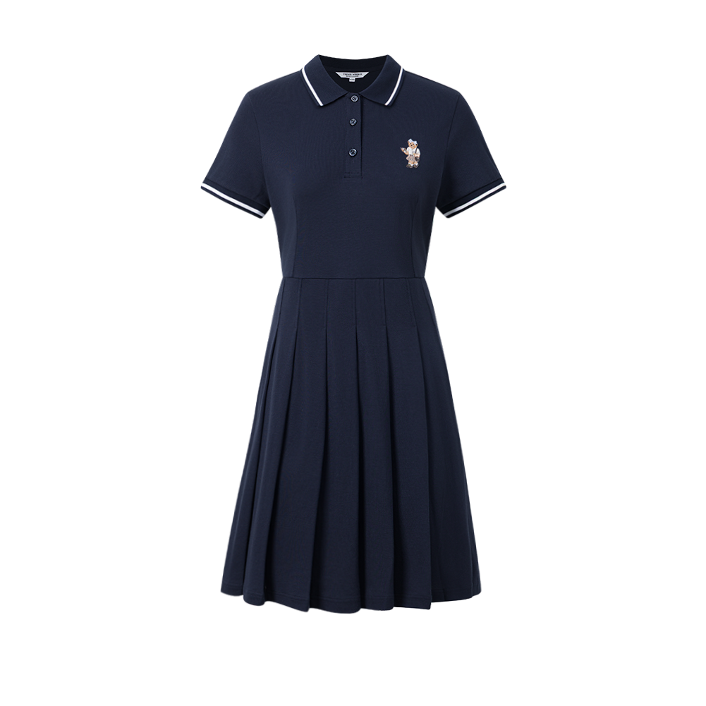 Teenie Weenie Summer sports protective underware, breathable base universal brace, fashionable short sleeve dress, A-line, loose fit, mid length
