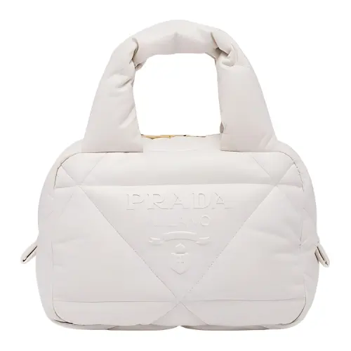 PRADA Nappa Leather Shoulder Bag, Crossbody Bag, Handbag Women's White