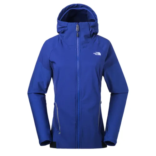 THE NORTH FACE Jackets Women's Blue Hooded Moderate Soft Shell