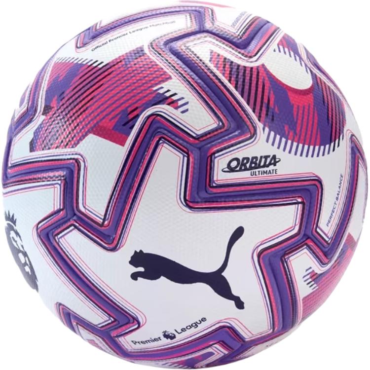 PUMA Size 5 Soccer Ball Pu Seamless Thermal bonding Unisex White Purple