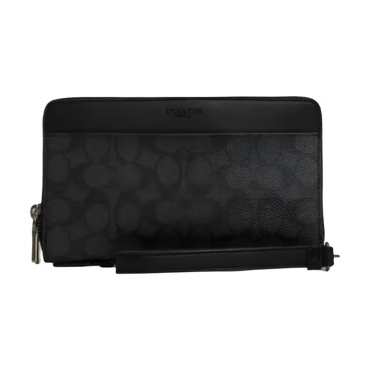 COACH Coated Canvas Wallets Men's Black