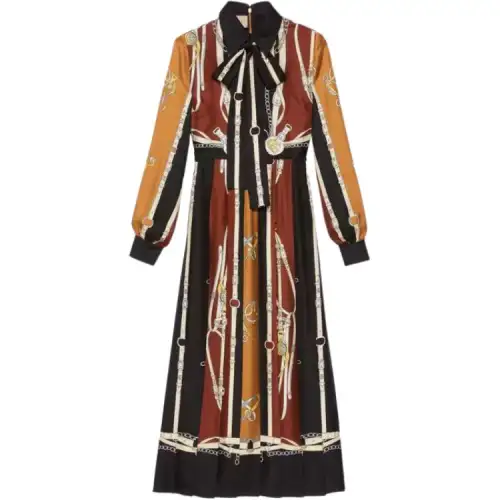 GUCCI Equestrian Print Dress