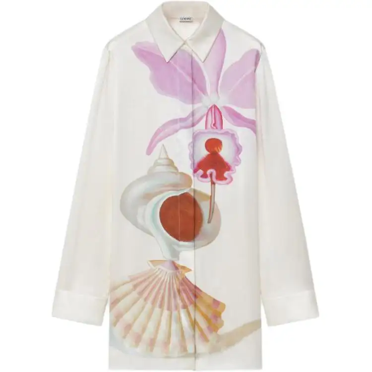 LOEWE Maruja Mallo print Silk satin Shirt