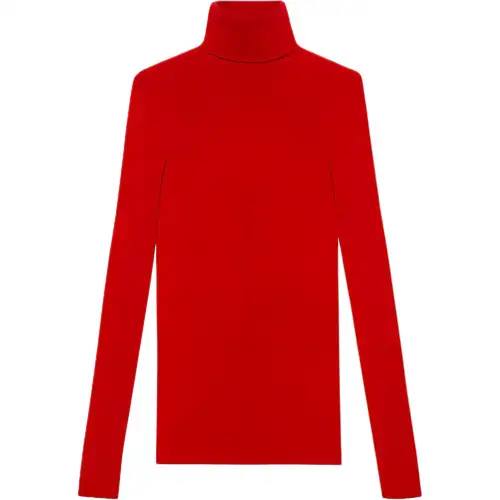 logo-embroidered roll-neck jumper
