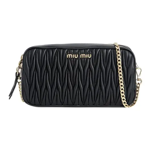 MIU MIU Sheepskin Crossbody Bag, Shoulder Bag Women's Black