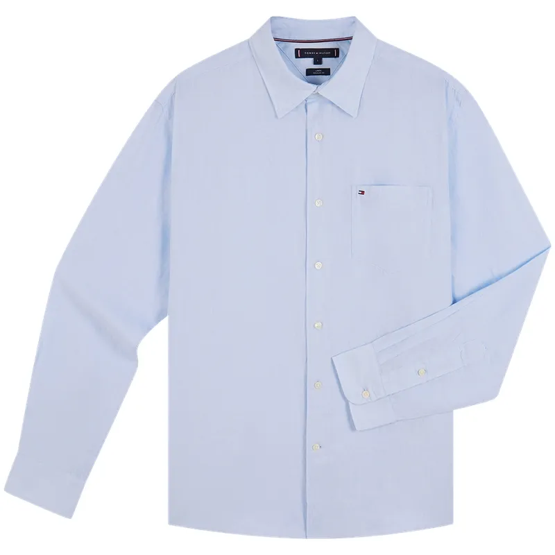 Tommy Hilfiger Shirts Men's Blue C1O Lapel Moderate