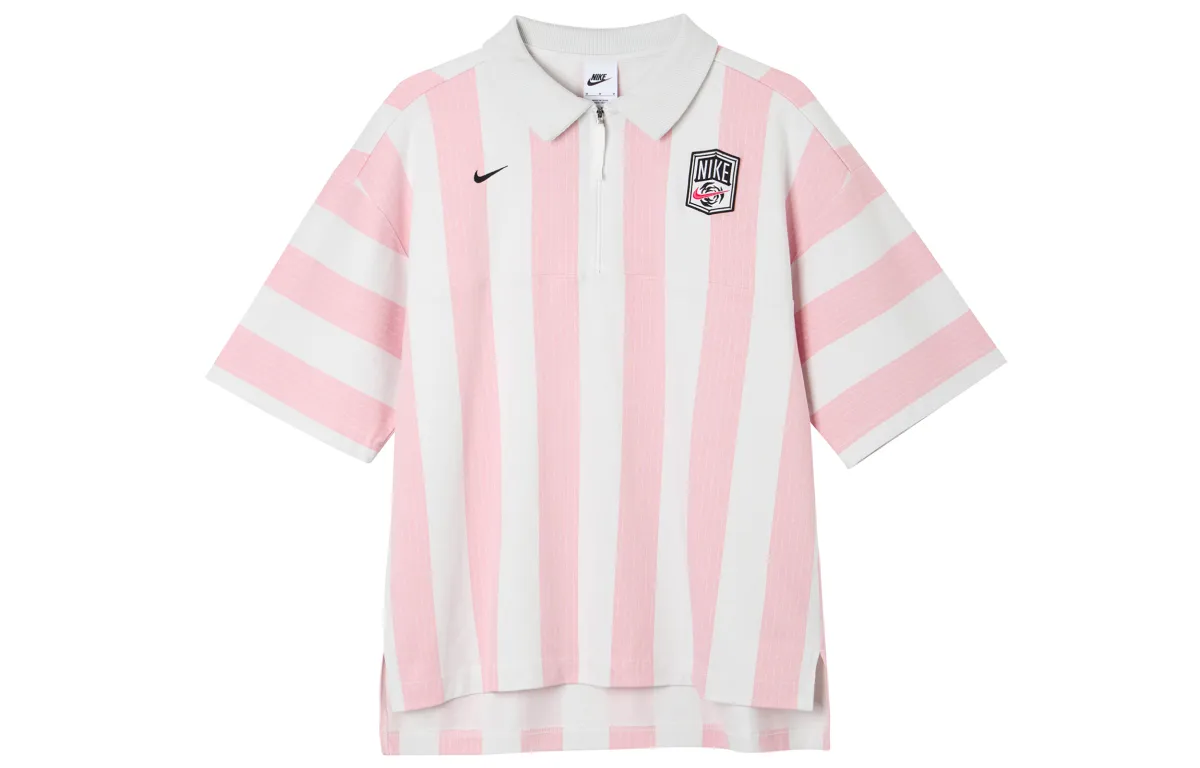 Nike SportWear Turn-down Collar Short-Sleeve T-shirt Pink