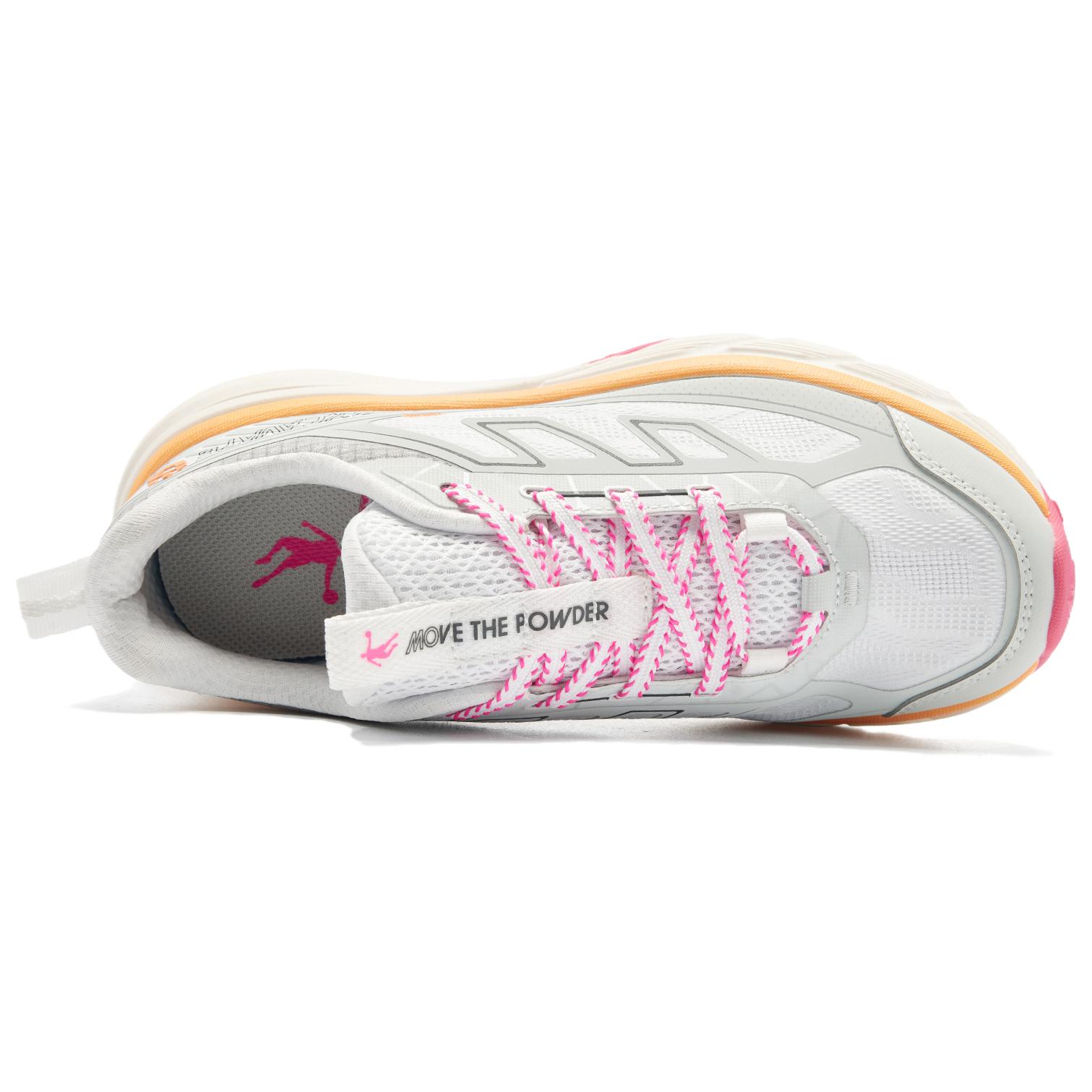 QIAODAN Running Shoes Women’s Low Top Jordan White, Geometric Gray