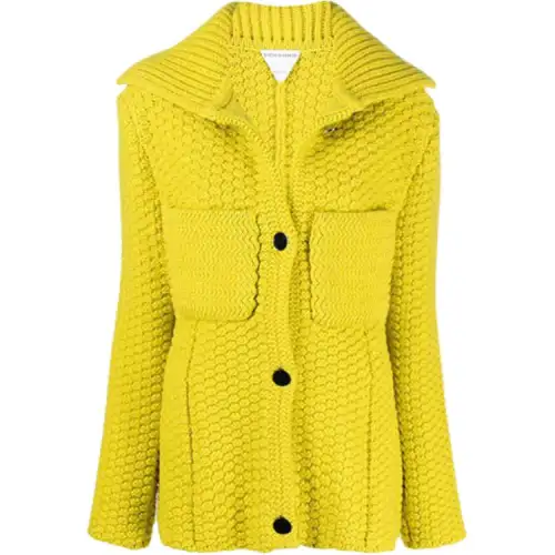 Bottega Veneta Jackets Women's Yellow Lapel Moderate Other