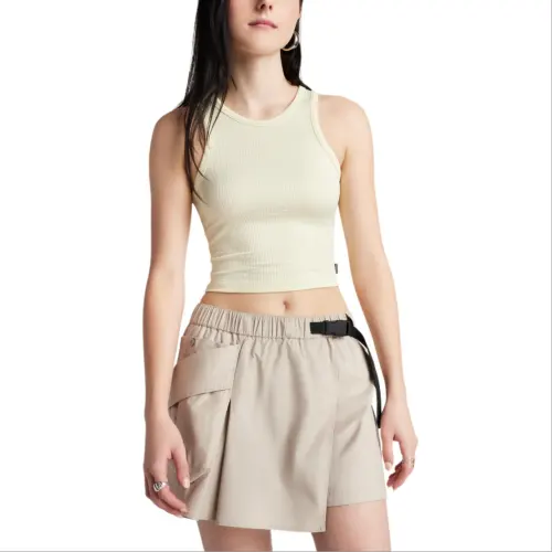 Converse Cropped Ribbed Knit Tank Top