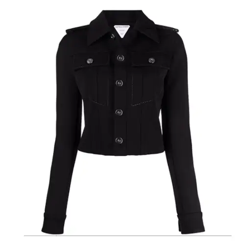Bottega Veneta Stitch Detailed Buttoned Jacket