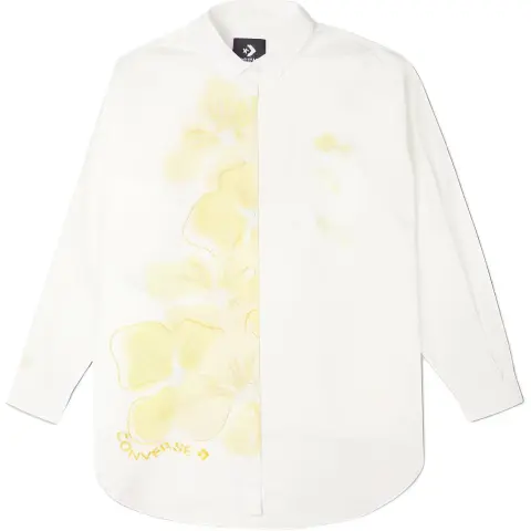 Converse Shirts Women's White Pointed Collar Moderate Shirt