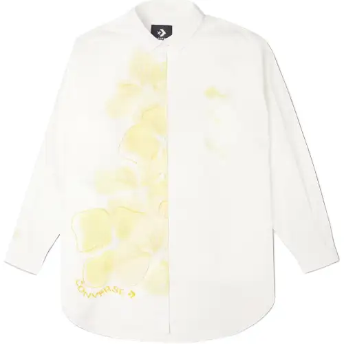 Converse Shirts Women's White Pointed Collar Moderate Shirt