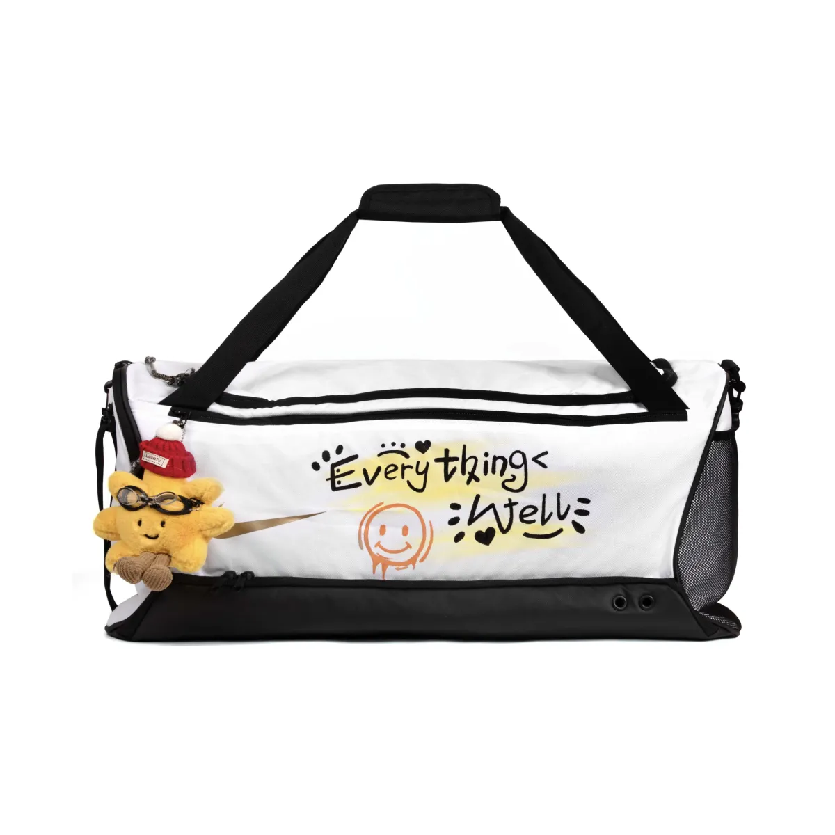 Nike Fabric Gym Bag Regular Unisex Black White