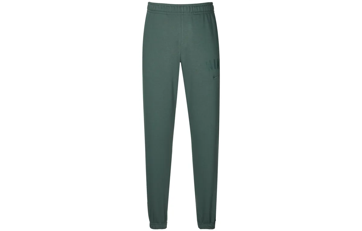 Nike Swoosh Dri FIT Fleece Fitness Joggers Knitted Sweatpants Men's Vintage Green