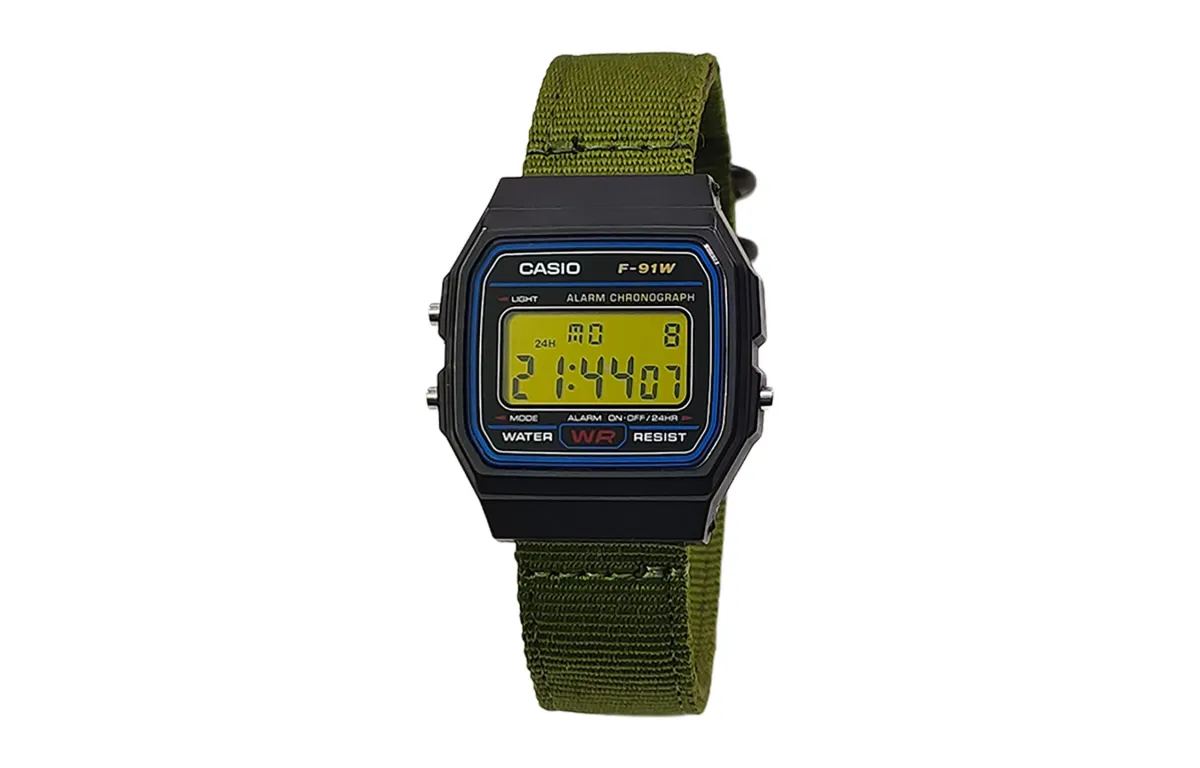 CASIO Custom Collection Quartz Movement Nylon Strap Watch Men's Watches Black Dial