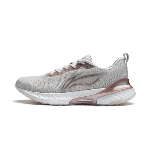 Li Ning Cushioning Breathable Low top Casual Running Shoes Women's Antarctic Gray