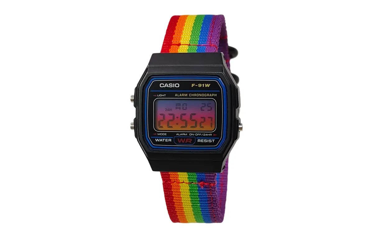 CASIO Custom Collection Quartz Movement Nylon Strap Watch Men's Watches Black Dial