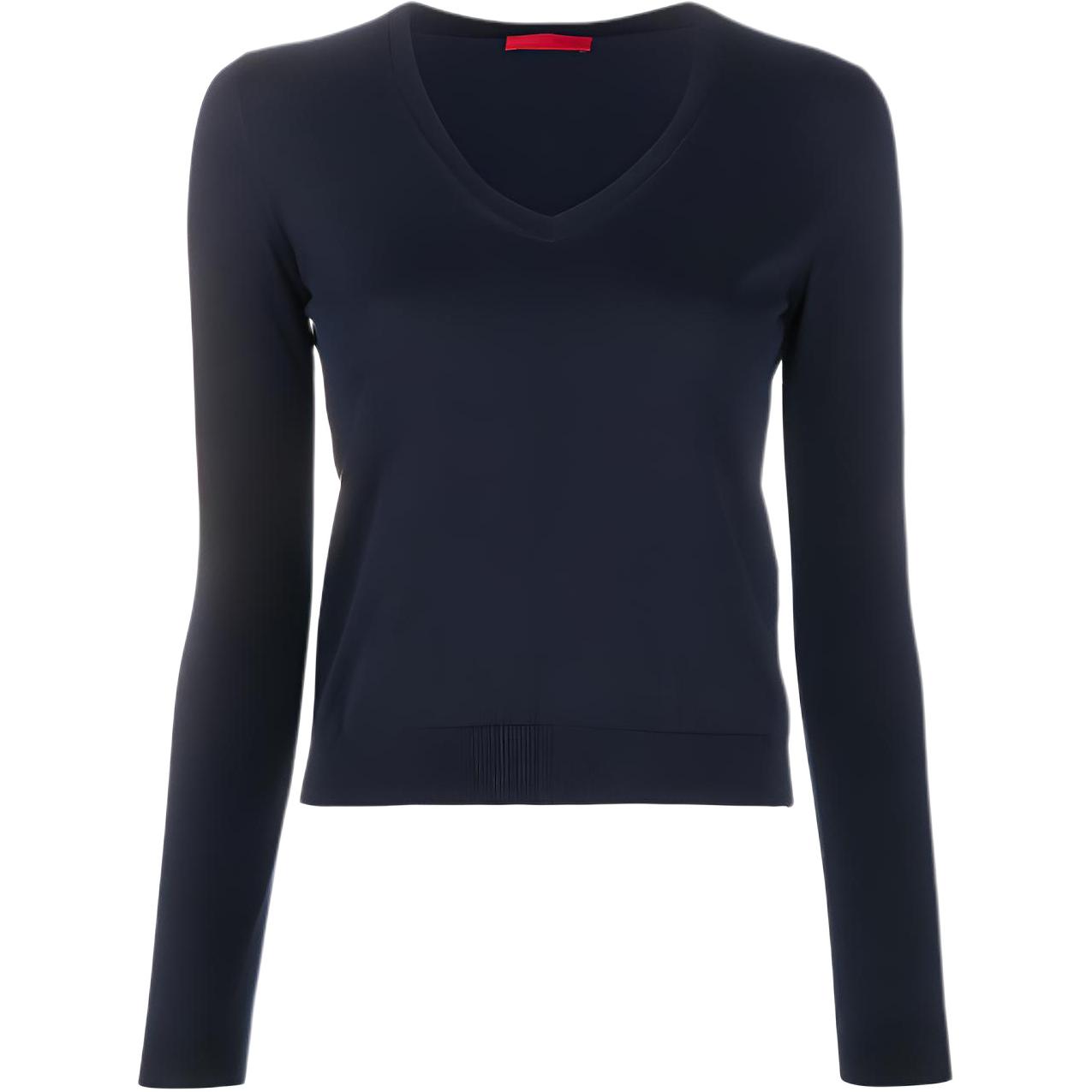 PRADA Cashmere Sweaters Women's Blue Crew Neck Moderate