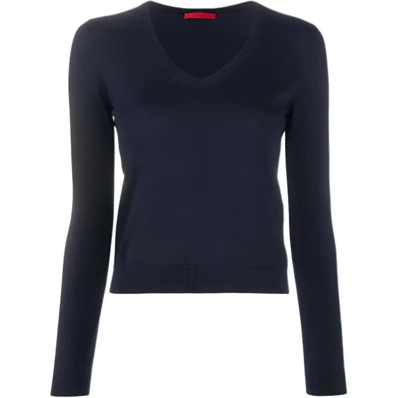 PRADA Cashmere Sweaters Women's Blue Crew Neck Moderate