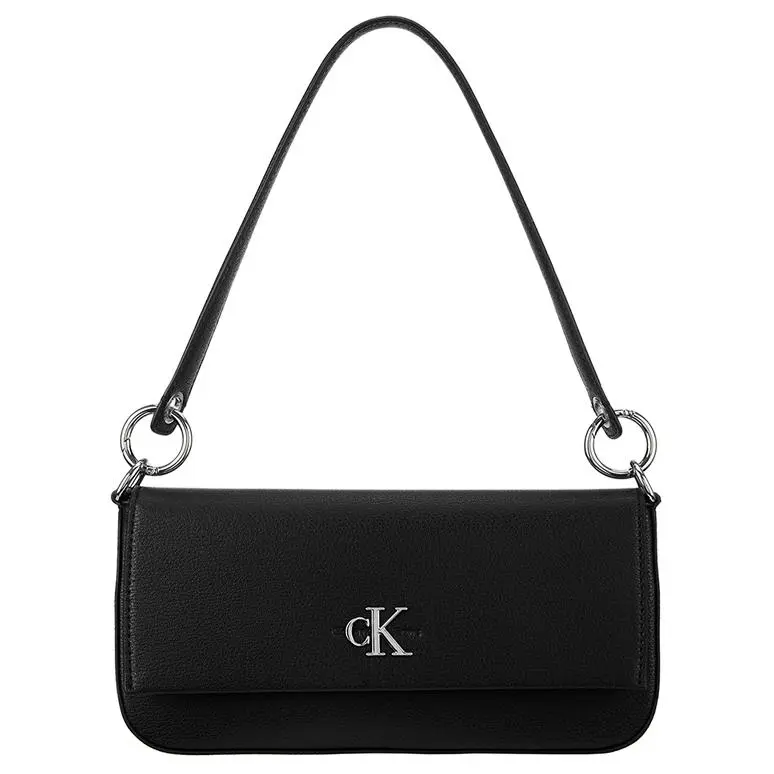 CALVIN KLEIN Synthetic Material Baguette Bag, Shoulder Bag, Handbag, Crossbody Bag, Shoulder Bag Women's Black