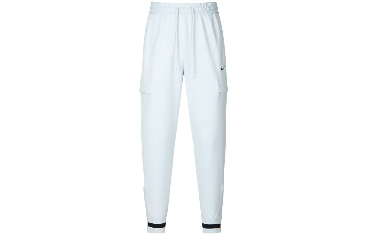 Nike Therma FIT Fashion Comfortable Soft Fleece Lined Cargo Pants Men's White Gold