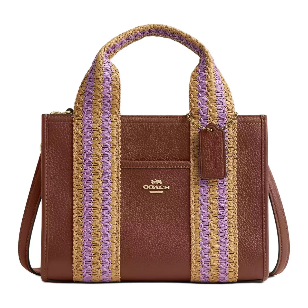 COACH Smith Cow Leather Tote Bag, Shopping Bag, Shoulder Bag, Crossbody Bag, Handbag Medium Women's Rosewood