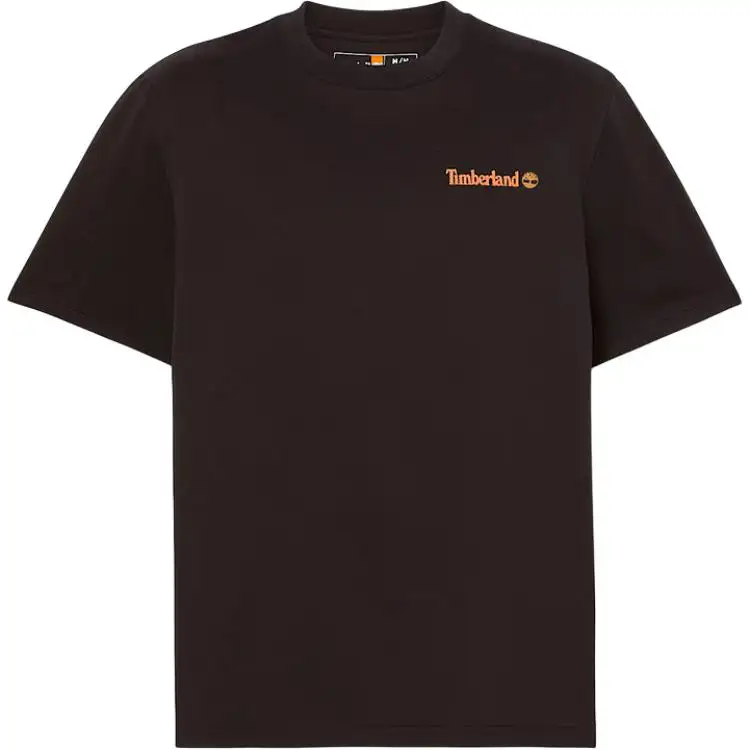 Timberland T Shirts Men's Black TB0A5QQT 001 Crew Neck Moderate