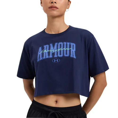 Under Armour Script Regular T Shirt Women's