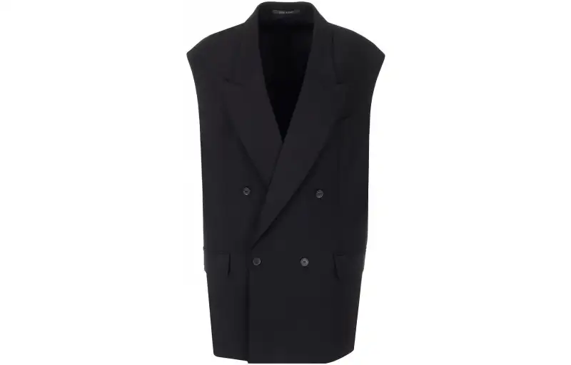 Balenciaga Vests Women's Black Suit Collar Moderate Other