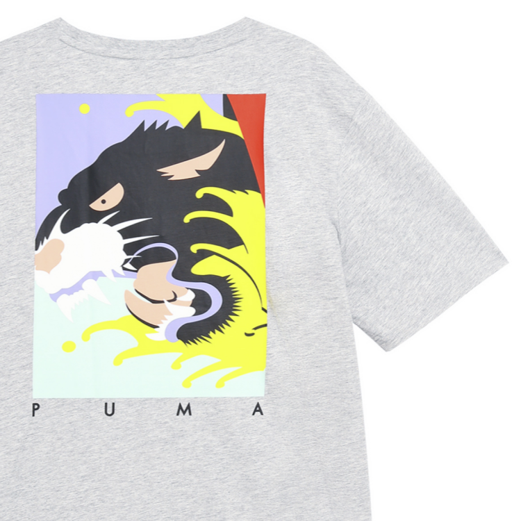 Футболка PUMA Fierce Cat Tee (серый) — фото 3