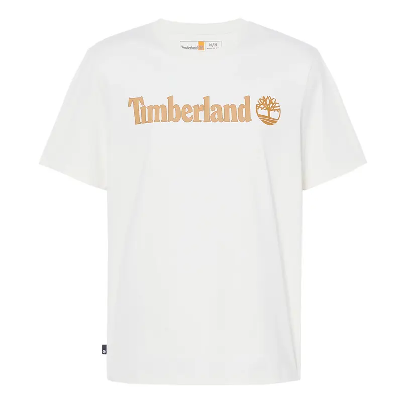 Timberland T Shirts Men's White Crew Neck Moderate
