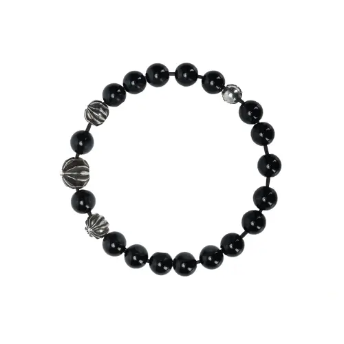 Chrome Hearts Beaded Bracelets Unisex Black