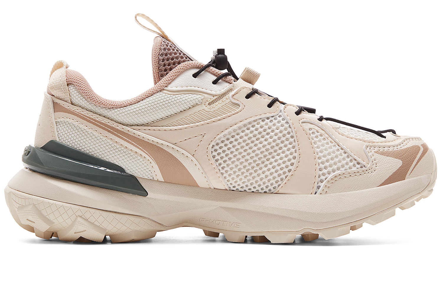 PEAK State Pole Cushioning Abrasion Resistant Breathable Slip Resistant Low top Outdoor Shoes Women’s Ecru/Green