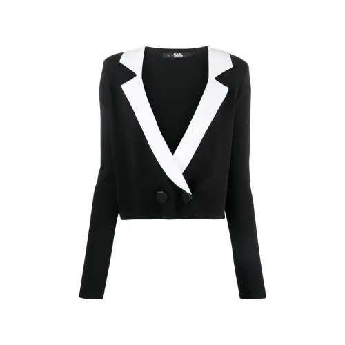 【Best of: PromotionsPrevious Season】notched-lapel cropped cardigan