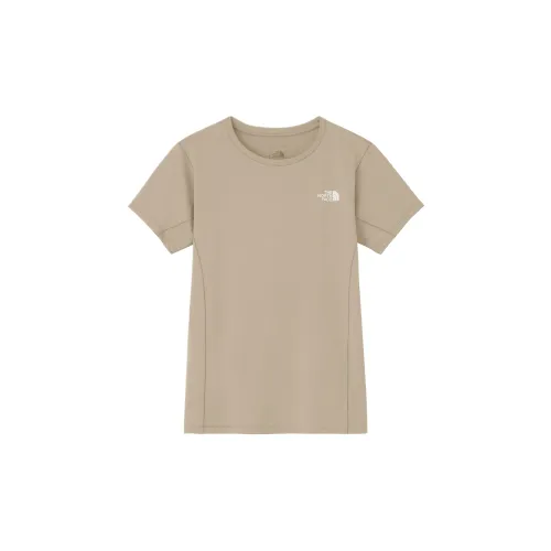 THE NORTH FACE T Shirts Women's Gray Crew Neck Moderate Straight Fit