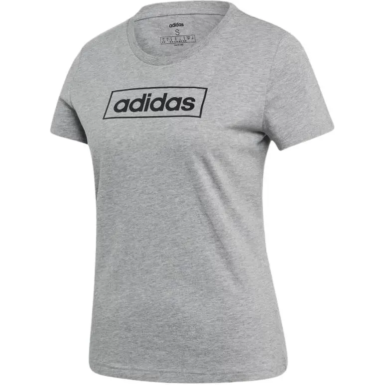 Adidas T-Shirts Women's Gray Crew Neck Moderate Straight Fit