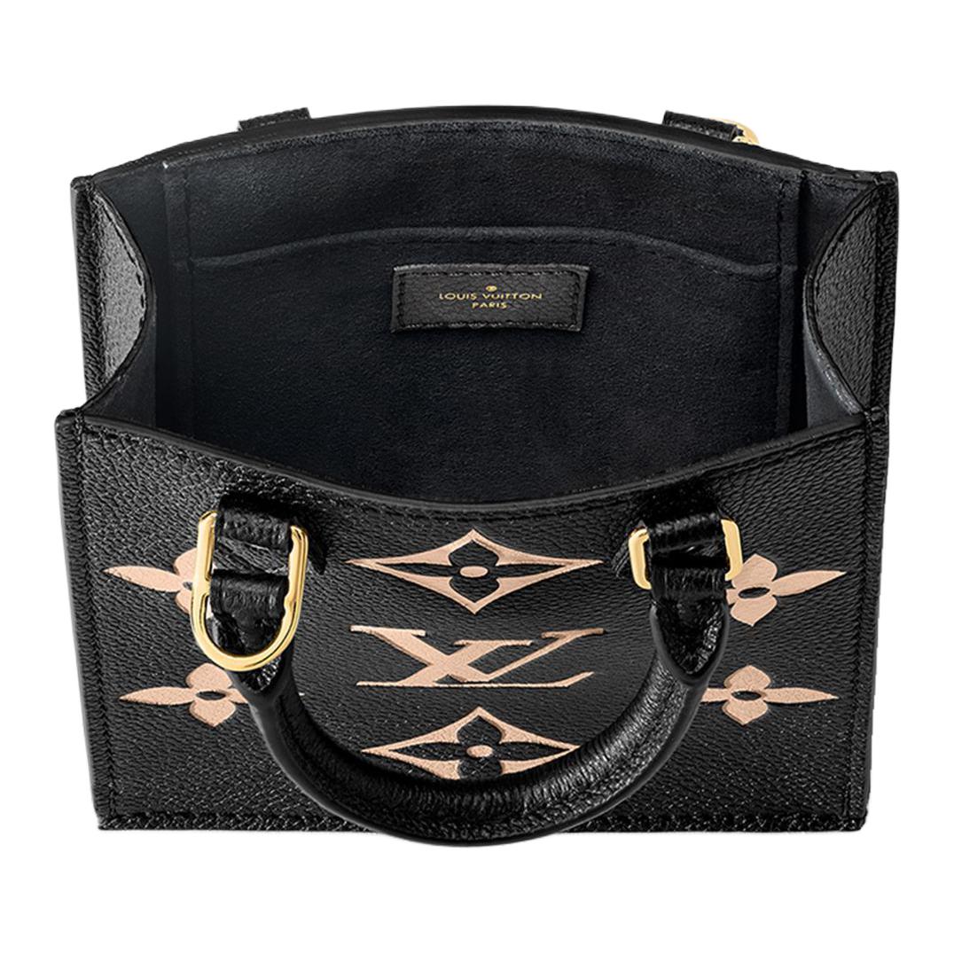 Женская сумка Louis Vuitton LOUIS VUITTON Petit Sac Plat (черно-бежевый) — фото 5
